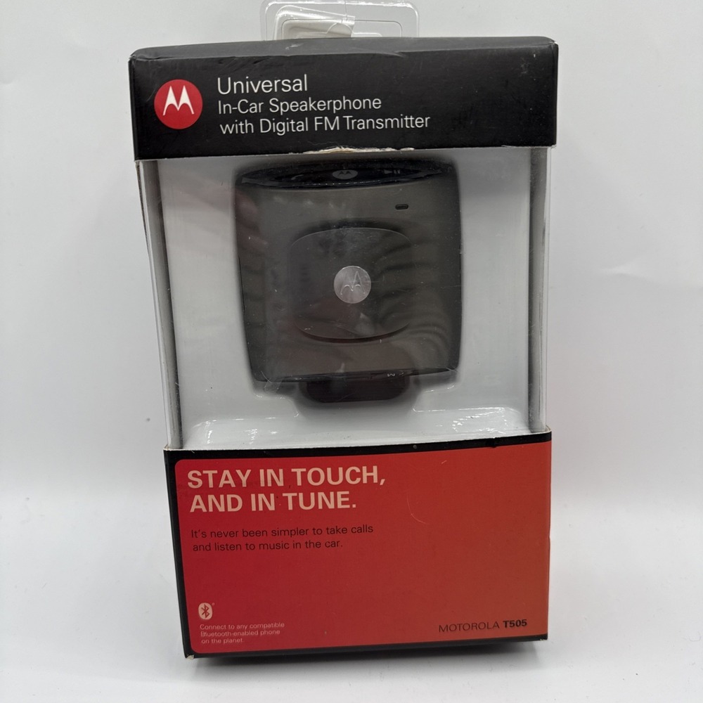 MOTOROLA™ T505‎ Bluetooth® In-Car Speakerphone w Digital FM Transmitter Wireless